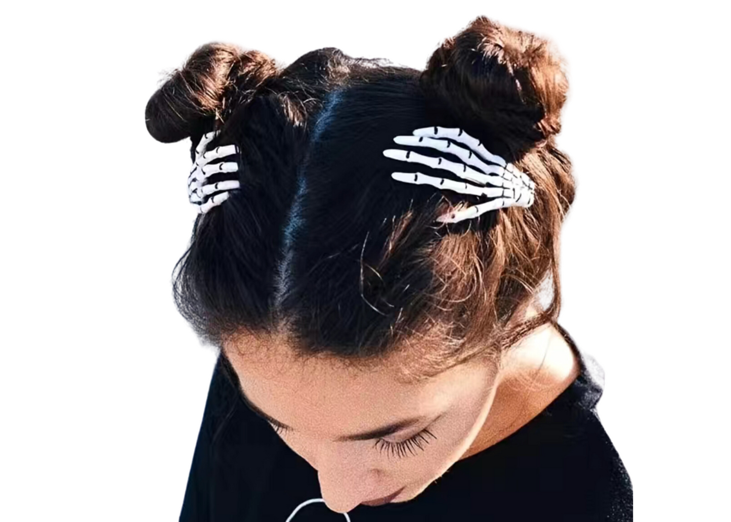 skeleton hand hair clip