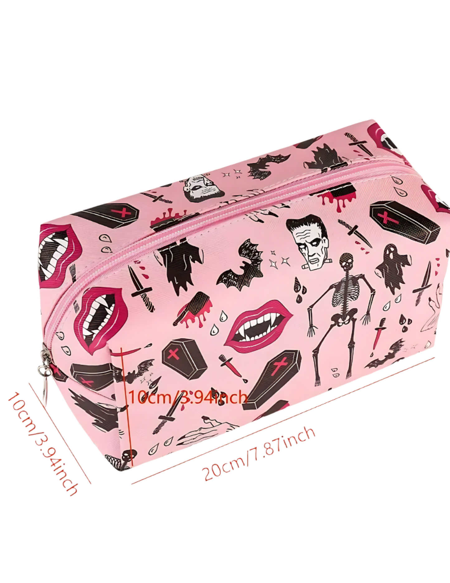 Pink Goth Makeup Bag